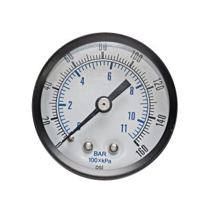 1/8″ BSP, 0-30 IN*HG (Vacuum), Brass Pressure Gauge